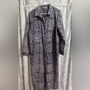 J. Jill Blue and White Maxi Dress with Timeless Elegance